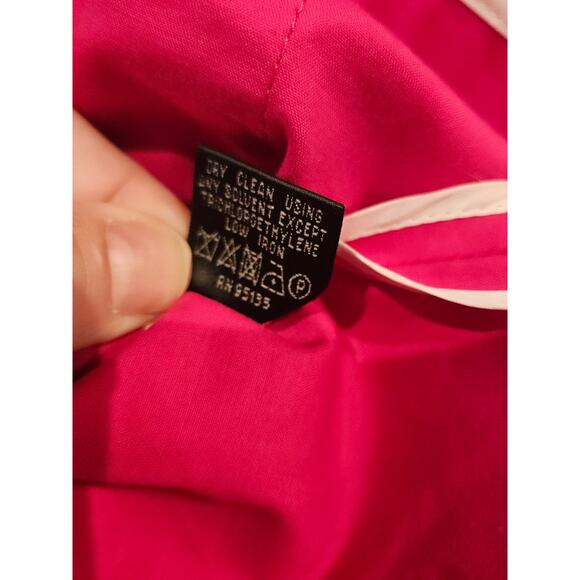 Lafayette 148 pink blazer button front jacket white piping womens large xl 14 - Picture 6 of 8